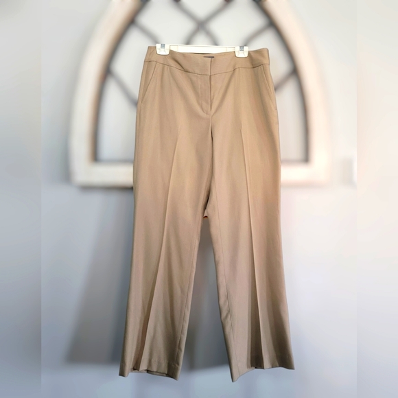 Liz Claiborne Pants - Liz Claiborne Audra High Waisted Wide Leg Khaki Dress Pants Size 12